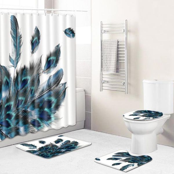 3d feather 4pc set waterproof shower curtain bathroom shower room 180x180 bath curtains closestool mat home farmhouse decor
3d feather 4pc set waterproof shower curtain bathroom shower room 180x180 bath curtains closestool mat home farmhouse decor