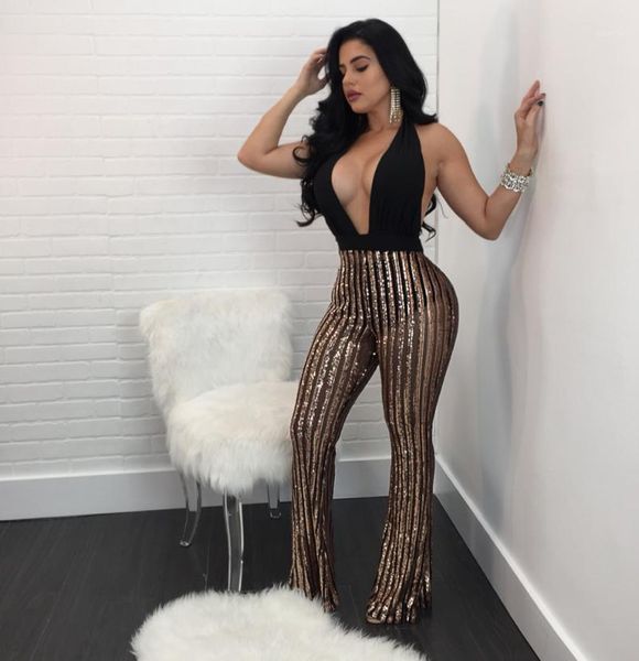 fitness backless jumpsuit romper plus size sequin party body suit v neck sleeveless wide leg playsuits1, Black;white
fitness backless jumpsuit romper plus size sequin party body suit v neck sleeveless wide leg playsuits1, Black;white