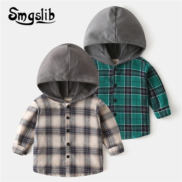 children's clothe blouses spring autumn baby boys and girls hooded plaid shirts kids 2-7 years cotton blouse school clothes 210306, White;black
children's clothe blouses spring autumn baby boys and girls hooded plaid shirts kids 2-7 years cotton blouse school clothes 210306, White;black