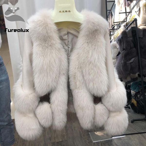 women's fur & faux furealux winter woman short coat with genuine sheepskin leather jackets luxury fashion overcoats, Black
women's fur & faux furealux winter woman short coat with genuine sheepskin leather jackets luxury fashion overcoats, Black