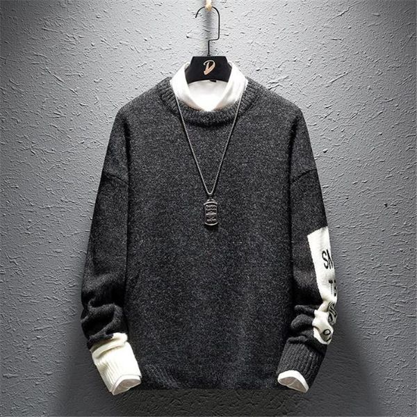 men's sweaters 2021 fashion brand sweater mens pullovers thick slim fit jumpers knitwear woolen winter korean style casual clothing men, White;black
men's sweaters 2021 fashion brand sweater mens pullovers thick slim fit jumpers knitwear woolen winter korean style casual clothing men, White;black