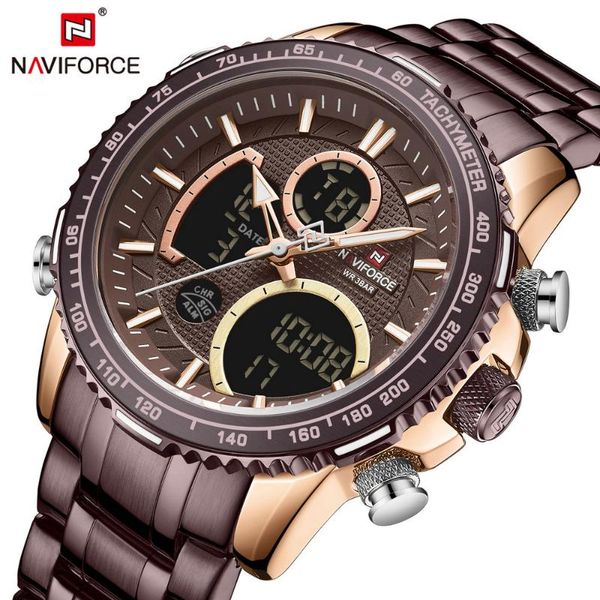 wristwatches naviforce watch men quartz watches dual display digital wristwatch metal strap oversize sport relogio masculin, Slivery;brown
wristwatches naviforce watch men quartz watches dual display digital wristwatch metal strap oversize sport relogio masculin, Slivery;brown