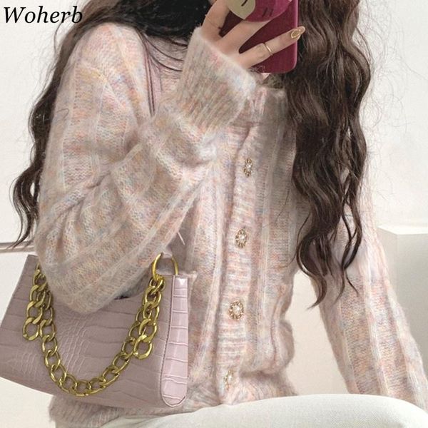 women's knits & tees woherb korean 2021 fall women clothing sweet knit cardigan o-neck long sleeve cropped sweater jacket pocket casual, White
women's knits & tees woherb korean 2021 fall women clothing sweet knit cardigan o-neck long sleeve cropped sweater jacket pocket casual, White