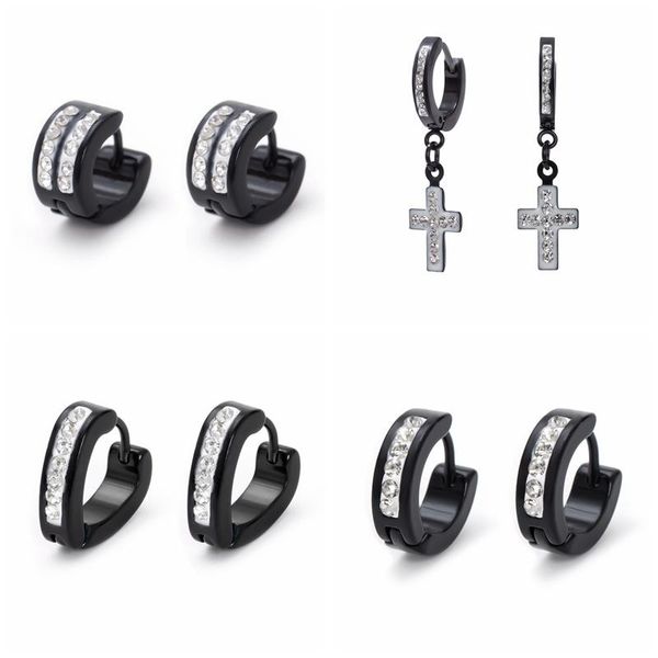 hoop & huggie cool hip-hop black stainless steel earrings fashion jewelry cross heart design women men gifts, Golden;silver
hoop & huggie cool hip-hop black stainless steel earrings fashion jewelry cross heart design women men gifts, Golden;silver