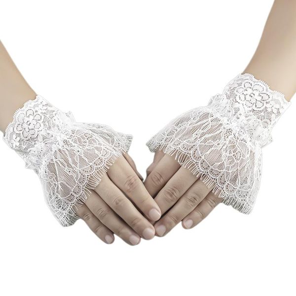 five fingers gloves lace hollow false sleeves pleated detachable cuffs sweater elastic wristhorn cuff sunscreen decorated accessories, Blue;gray
five fingers gloves lace hollow false sleeves pleated detachable cuffs sweater elastic wristhorn cuff sunscreen decorated accessories, Blue;gray