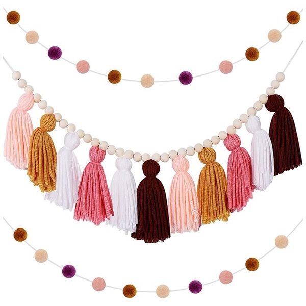 decorative objects & figurines boho tassel garland wall hanging decor pastel banner with wood beads and 2 pieces colorful pom
decorative objects & figurines boho tassel garland wall hanging decor pastel banner with wood beads and 2 pieces colorful pom