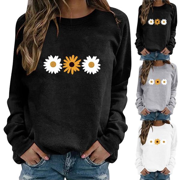 women's hoodies & sweatshirts sunflower printed casual solid round neck pullover sweatshirt blouse women hooded 2021 moletom feminino, Black
women's hoodies & sweatshirts sunflower printed casual solid round neck pullover sweatshirt blouse women hooded 2021 moletom feminino, Black