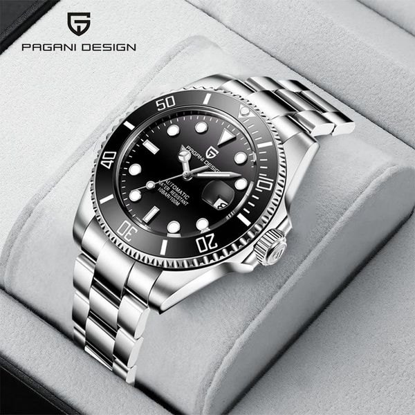 wristwatches pagani design brand business ceramic bezel watches mechanical men automatic wristwatch 100m waterproof stainless steel man cloc, Slivery;brown
wristwatches pagani design brand business ceramic bezel watches mechanical men automatic wristwatch 100m waterproof stainless steel man cloc, Slivery;brown