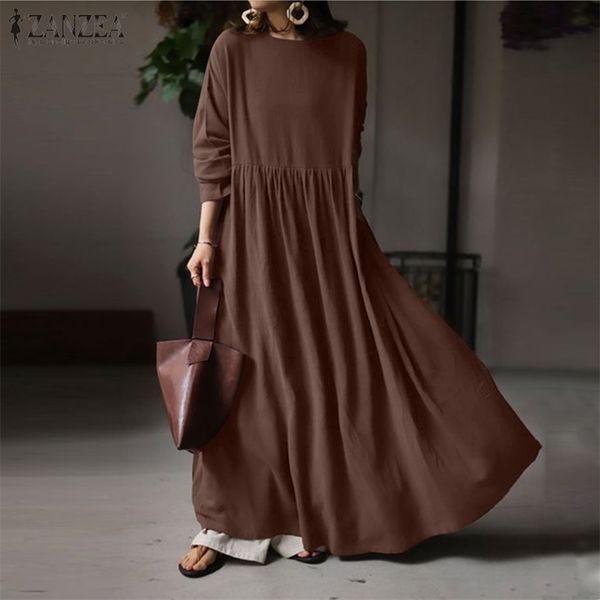 2021 autumn vintage sleeve solid sundress women elegant maxi long dress zanzea kaftan femme robe vestidos baggy plus size 7, Black;gray
2021 autumn vintage sleeve solid sundress women elegant maxi long dress zanzea kaftan femme robe vestidos baggy plus size 7, Black;gray