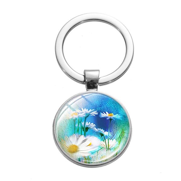 exquisite small daisies painting keychains daisy flowers patterns glass round alloy key ring girls chaveiro high quality, Silver
exquisite small daisies painting keychains daisy flowers patterns glass round alloy key ring girls chaveiro high quality, Silver