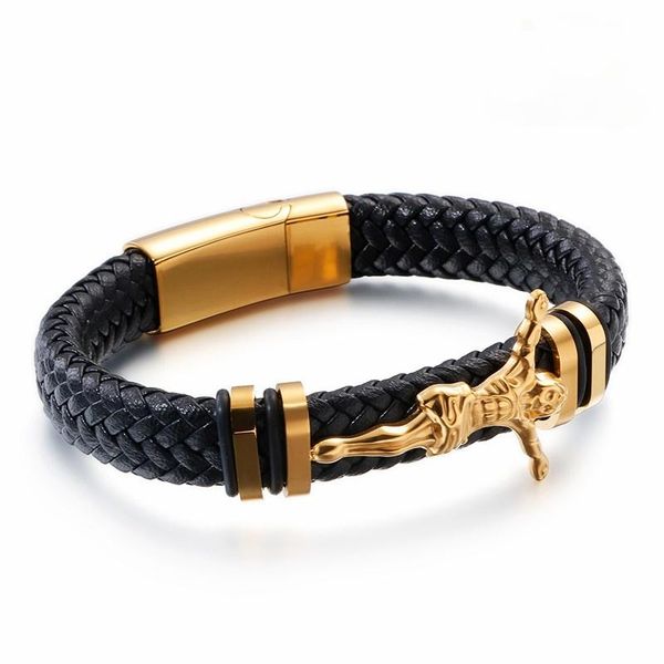 charm bracelets jewels store vintage leather bracelet for men 21cm stainless steel gold jesus wrap jewelry man, Golden;silver
charm bracelets jewels store vintage leather bracelet for men 21cm stainless steel gold jesus wrap jewelry man, Golden;silver