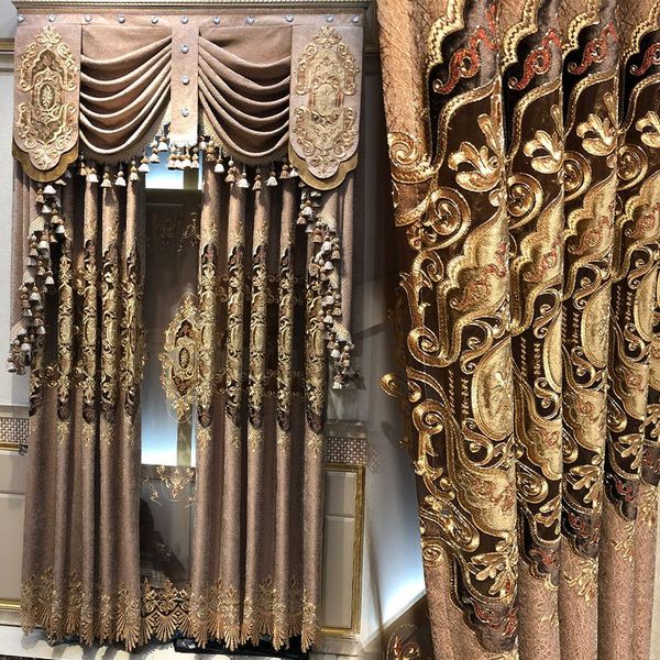 curtain & drapes high-end european-style luxury living room curtains shade cloth air villa bedroom windows and french tulle 
curtain & drapes high-end european-style luxury living room curtains shade cloth air villa bedroom windows and french tulle