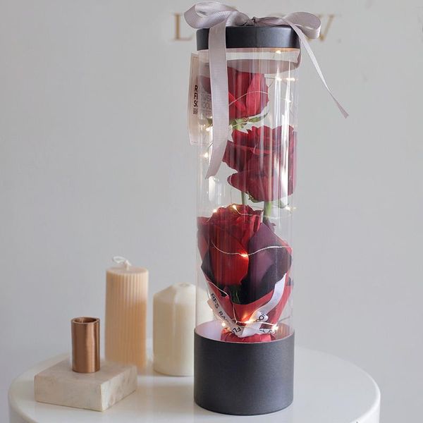 gift wrap transparent pvc flower packing boxes tote handy floral rose bouquet packaging tube valentine's day wedding portable box
gift wrap transparent pvc flower packing boxes tote handy floral rose bouquet packaging tube valentine's day wedding portable box