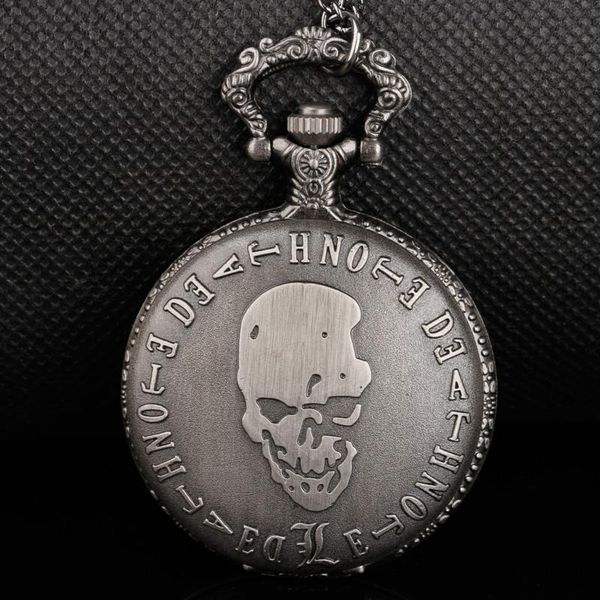 pocket watches double-sided engraving case quartz watch steampunk death skull necklace men women clock pendant -selling, Slivery;golden
pocket watches double-sided engraving case quartz watch steampunk death skull necklace men women clock pendant -selling, Slivery;golden