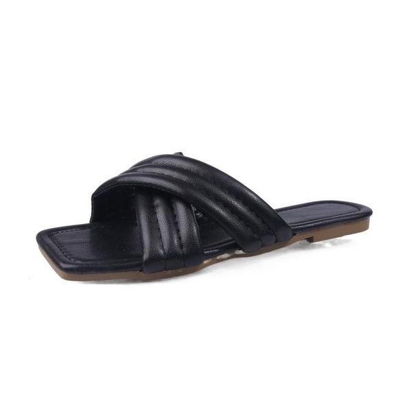 slippers summer casual women's fashion simple cross vamp solid color elegant open toe all-match outdoor trend, Black
slippers summer casual women's fashion simple cross vamp solid color elegant open toe all-match outdoor trend, Black