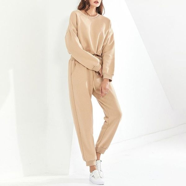 lugentolo 2 piece set women and pants fashion casual round neck drawstring solid color tracksuit women, White
lugentolo 2 piece set women and pants fashion casual round neck drawstring solid color tracksuit women, White
