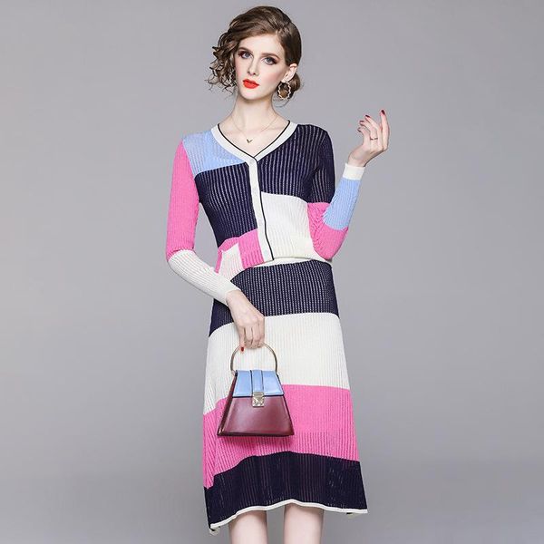 two piece dress women designer color block knit cardigan and skirt lady outfits 2021 fashion autumn sweater suit 2piece set, White
two piece dress women designer color block knit cardigan and skirt lady outfits 2021 fashion autumn sweater suit 2piece set, White