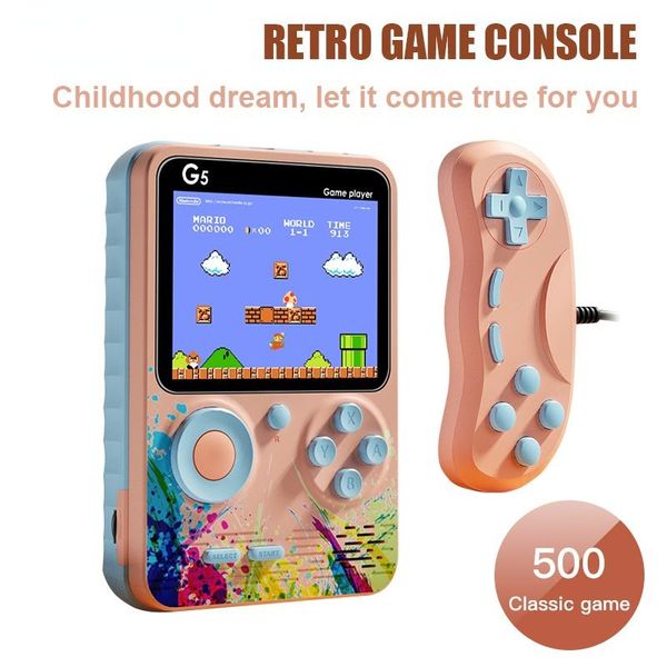 portable game players 3 inch mini handheld console built-in 500 retro video 3.0 screen player gift