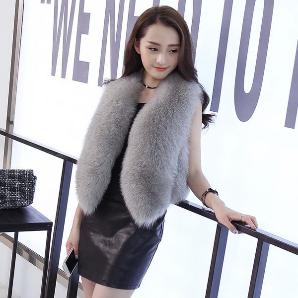 women's vests women autumn faux fur vest short style ladies sleeveless jackets bodywarmer waistcoat, Black;white
women's vests women autumn faux fur vest short style ladies sleeveless jackets bodywarmer waistcoat, Black;white