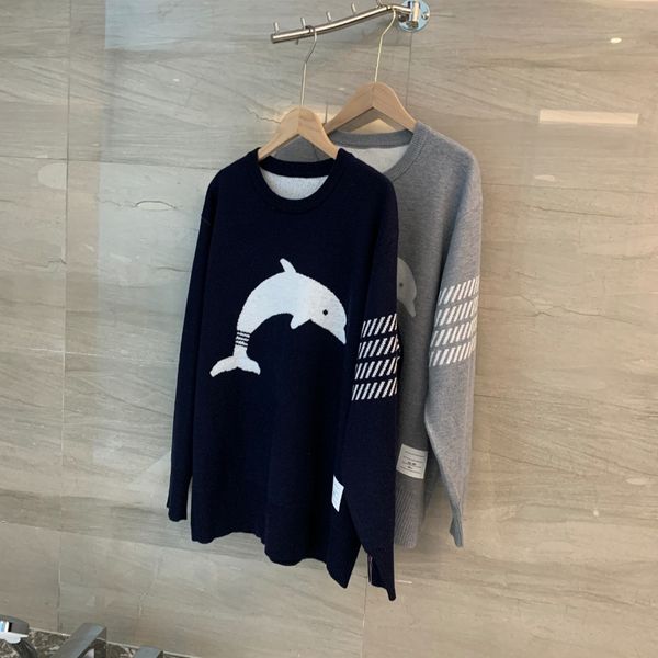 tb dolphin large pullover 1301 college style outer jacket loose lazy sweater crew neck sweater female, White;black
tb dolphin large pullover 1301 college style outer jacket loose lazy sweater crew neck sweater female, White;black