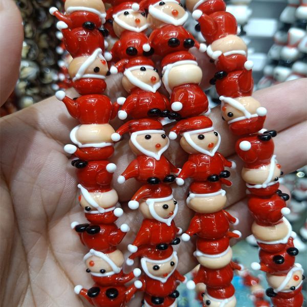 10pcs 20mm red santa claus handmade lampwork beads diy jewelry making loose spacer christmas pendants accessories, Black
10pcs 20mm red santa claus handmade lampwork beads diy jewelry making loose spacer christmas pendants accessories, Black