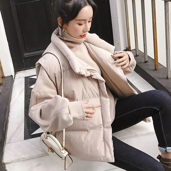 vests vt female short korean student 2021 autumn winter versatile loose vt down cotton et waistcoat, Black;white
vests vt female short korean student 2021 autumn winter versatile loose vt down cotton et waistcoat, Black;white