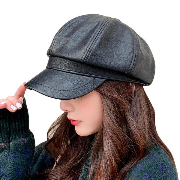 stingy brim hats sparsil faux leather octagonal hat woman spring autumn outdoor ladies beret solid vintage england fashionable sboy caps, Blue;gray
stingy brim hats sparsil faux leather octagonal hat woman spring autumn outdoor ladies beret solid vintage england fashionable sboy caps, Blue;gray