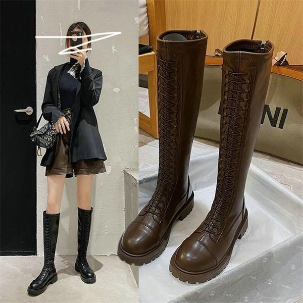 boots 2021 autumn style knee thick-soled high-length skinny trendy real soft leather knight women, Black
boots 2021 autumn style knee thick-soled high-length skinny trendy real soft leather knight women, Black