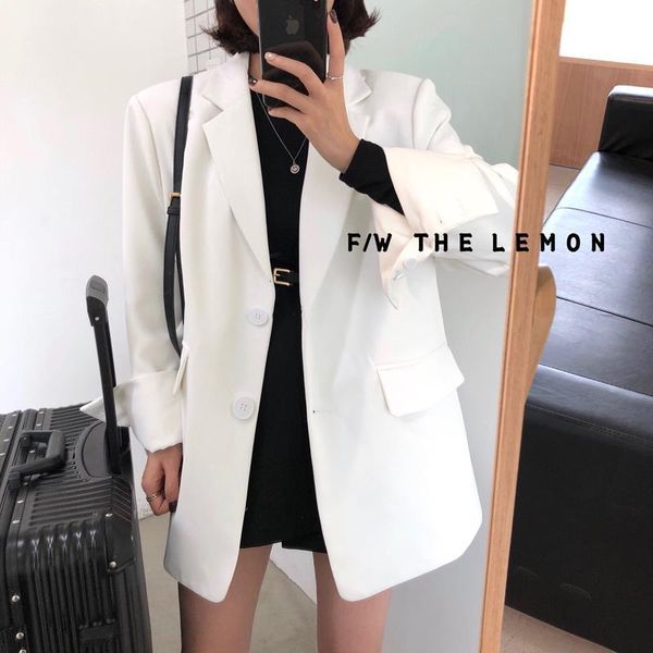 spring women formal turn down collar long sleeve office work style blazer feminino loose single breast coat outwears, Black;brown
spring women formal turn down collar long sleeve office work style blazer feminino loose single breast coat outwears, Black;brown