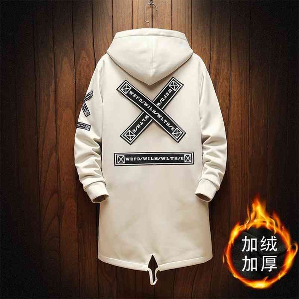 autumn winter new fashion large plush thickened coat men's loose hooded print medium and long windbreaker, Black
autumn winter new fashion large plush thickened coat men's loose hooded print medium and long windbreaker, Black