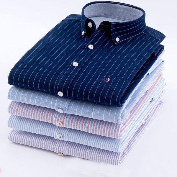 men's casual shirts cotton oxford wide striped for men long sleeve embroidery logo design regular fit fashion stylish, White;black
men's casual shirts cotton oxford wide striped for men long sleeve embroidery logo design regular fit fashion stylish, White;black