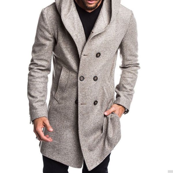 2021 male fashion woolen coats warm clothes with hood trench formal social long casual males outerwear thin clothing nq6q, Black
2021 male fashion woolen coats warm clothes with hood trench formal social long casual males outerwear thin clothing nq6q, Black