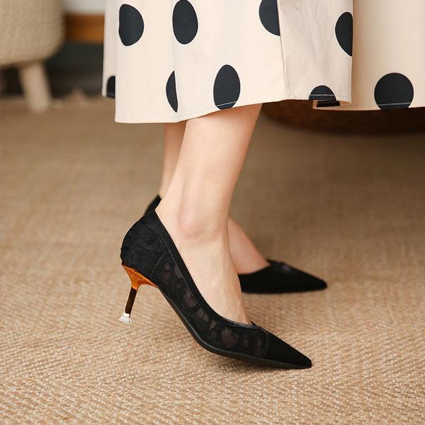2021 new brand fine heel heel sandals pointed toe lace mesh slingback sandals for women party shoes shoes elegant pumps 34, Black
2021 new brand fine heel heel sandals pointed toe lace mesh slingback sandals for women party shoes shoes elegant pumps 34, Black