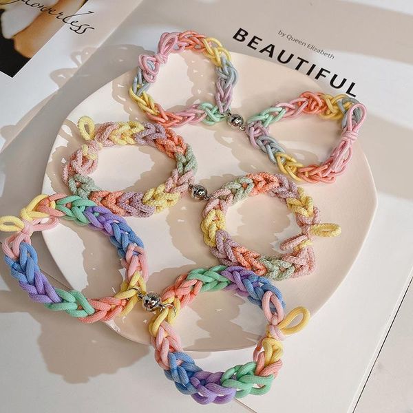 hair accessories diy rainbow couple bracelet elastic ring small rubber colored rope dual-use wrist braided, Slivery;white
hair accessories diy rainbow couple bracelet elastic ring small rubber colored rope dual-use wrist braided, Slivery;white
