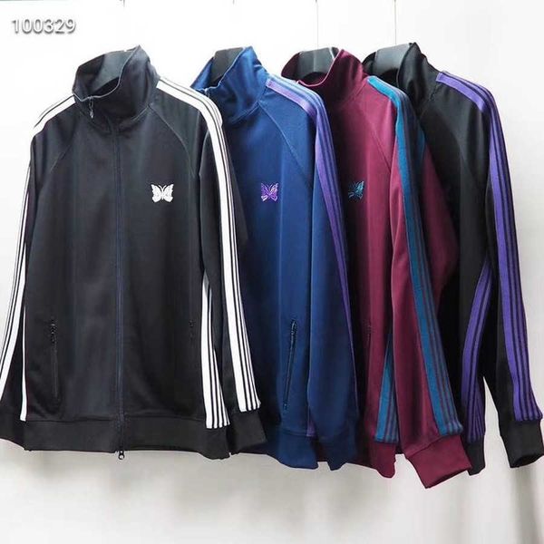 men's jackets butterfly embroidery men women stripes awge coat fashion streetwear needles lu8l 4z8l, Black;brown
men's jackets butterfly embroidery men women stripes awge coat fashion streetwear needles lu8l 4z8l, Black;brown