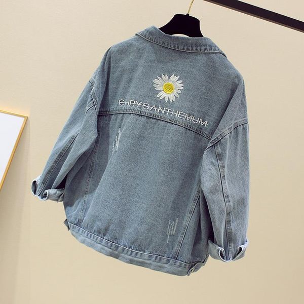 men's leather & faux women jackets 2021 spring outwear denim coat solid turn down collar cotton for female flower embroidery mqq1, Black
men's leather & faux women jackets 2021 spring outwear denim coat solid turn down collar cotton for female flower embroidery mqq1, Black