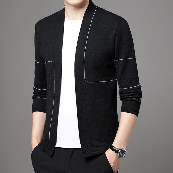 men's sweaters autumn winter long sleeved sweater cardigan youth casual coat, White;black
men's sweaters autumn winter long sleeved sweater cardigan youth casual coat, White;black
