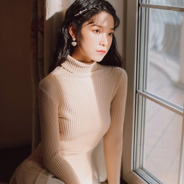 women's sweaters 2021 women knitted autumn winter beige slim female pullovers solid sweater jumper soft warm pull femme, White;black
women's sweaters 2021 women knitted autumn winter beige slim female pullovers solid sweater jumper soft warm pull femme, White;black