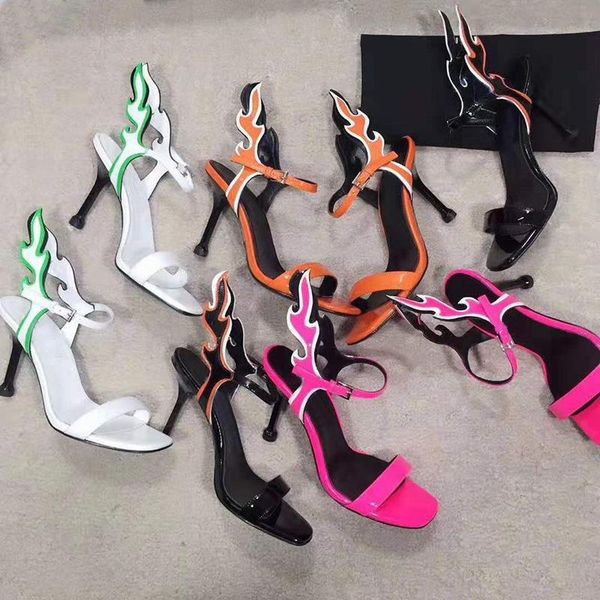 sandals back flame cover heeled strange cup high heels woman gladiator peep toe mixed color ankle strap buckle party shoes, Black
sandals back flame cover heeled strange cup high heels woman gladiator peep toe mixed color ankle strap buckle party shoes, Black