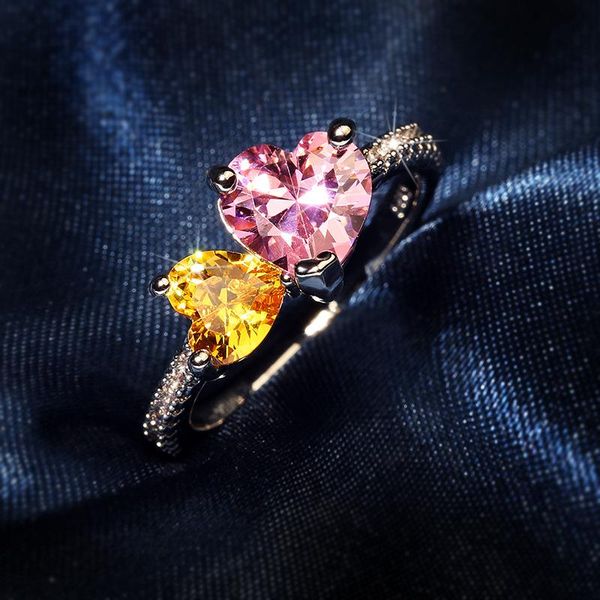 cluster rings s925 silver pink peach heart simulation diamond claw set zircon female novel ring drop separation, Golden;silver
cluster rings s925 silver pink peach heart simulation diamond claw set zircon female novel ring drop separation, Golden;silver