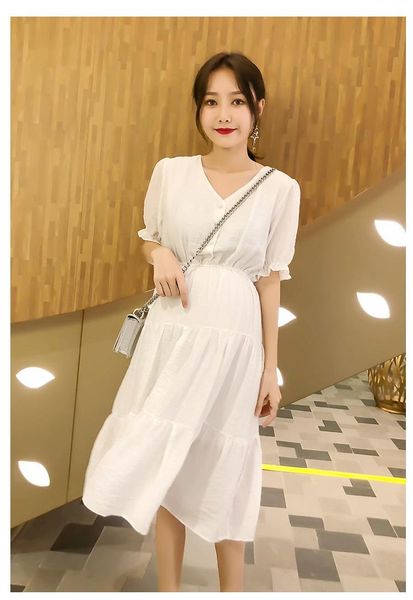 maternity dresses pregnant women summer dress pregnancy v-neck buckle can breastfeed pure white simple fairy skirt tide
maternity dresses pregnant women summer dress pregnancy v-neck buckle can breastfeed pure white simple fairy skirt tide