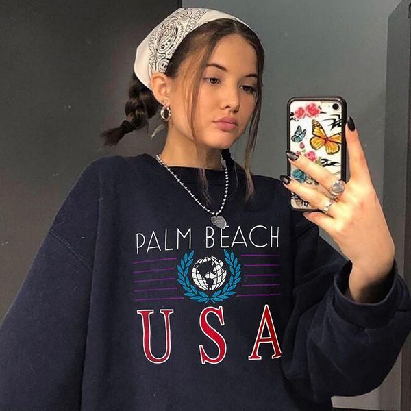 women letter print front sweatshirt in navy crew neck drop shoulders sweatshirt, Black
women letter print front sweatshirt in navy crew neck drop shoulders sweatshirt, Black