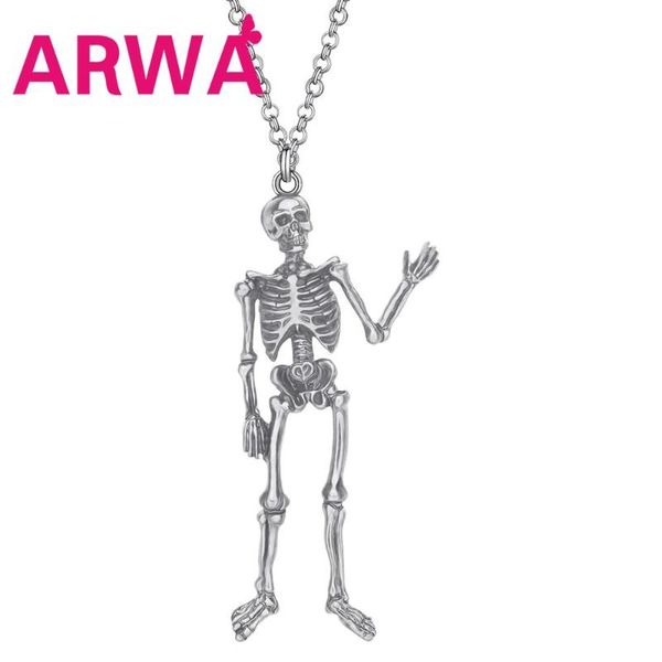 pendant necklaces arwa halloween alloy antique gold plated skull skeleton necklace realistic long for women girl teen classic gift jewelry, Silver
pendant necklaces arwa halloween alloy antique gold plated skull skeleton necklace realistic long for women girl teen classic gift jewelry, Silver