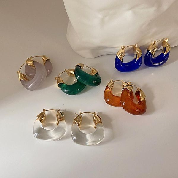 hoop & huggie aomu colorful transparent acrylic c-shaped earrings for women minimalist large summer beach jewelry accessories, Golden;silver
hoop & huggie aomu colorful transparent acrylic c-shaped earrings for women minimalist large summer beach jewelry accessories, Golden;silver