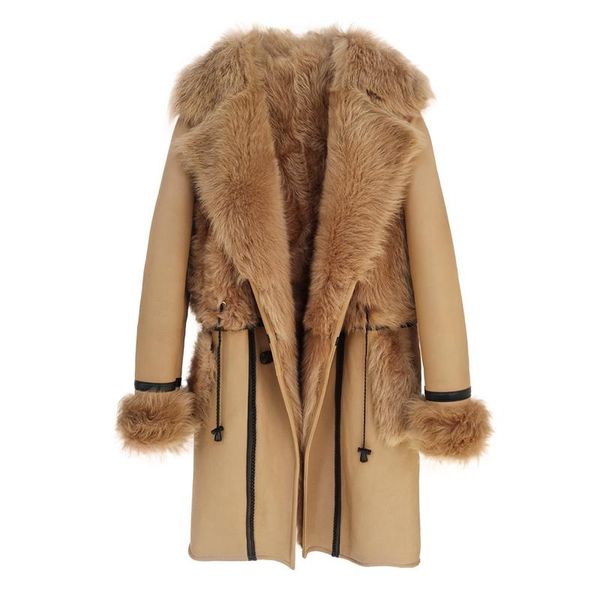 women's fur & faux real female winter natural coat liner jacket women vintage double faced korean wool jackets hiver 2022 1962, Black
women's fur & faux real female winter natural coat liner jacket women vintage double faced korean wool jackets hiver 2022 1962, Black