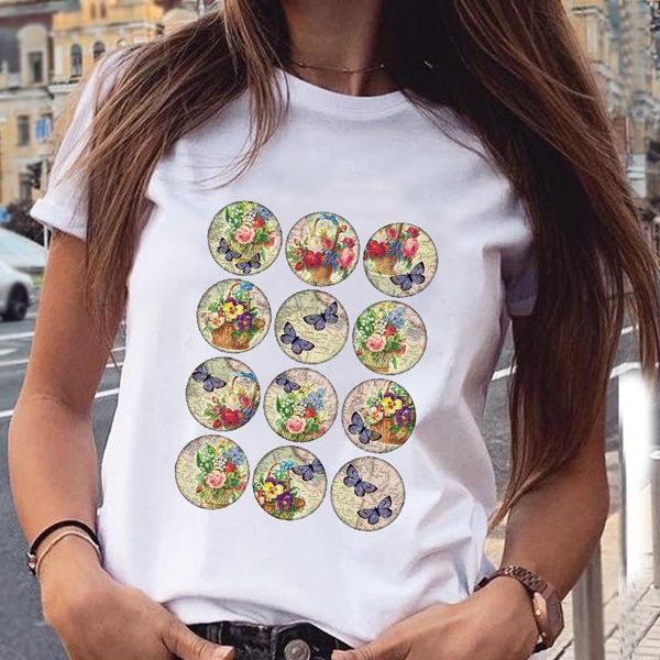 women's t-shirt women lovely floral plant fashion trend style 90s cute aesthetic short sleeve print sweet clothes tees tshirt, White
women's t-shirt women lovely floral plant fashion trend style 90s cute aesthetic short sleeve print sweet clothes tees tshirt, White
