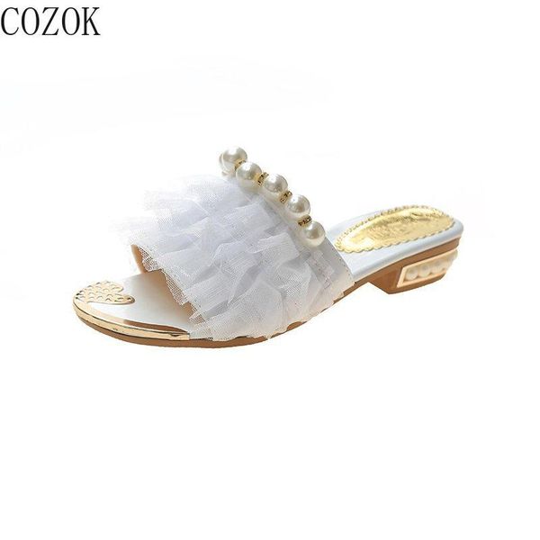 summer new women's slippers all-match simple shoe upper mesh pearl embellishment sweet and elegant women's slippers, Black
summer new women's slippers all-match simple shoe upper mesh pearl embellishment sweet and elegant women's slippers, Black