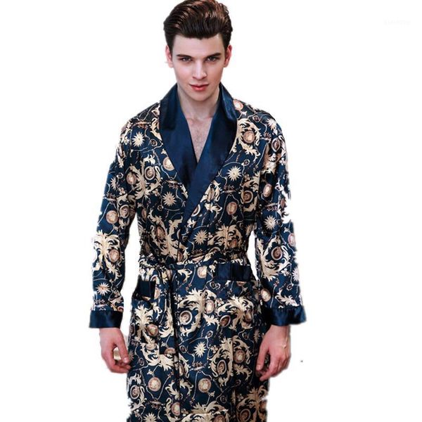 summer satin robes male dressing gown men's long sleeve silk print paern bathrobe leisure kimono home men1, Black;brown
summer satin robes male dressing gown men's long sleeve silk print paern bathrobe leisure kimono home men1, Black;brown