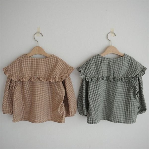 girls blouse plaid pattern blouse girl ruffle blouse long sleeve spring autumn children shirt baby girl clothes 210306, White;black
girls blouse plaid pattern blouse girl ruffle blouse long sleeve spring autumn children shirt baby girl clothes 210306, White;black