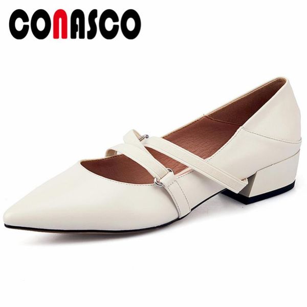 dress shoes conasco fashion concise genuine leather shallow mary janes 2021 spring summer basic single woman pointed toe women pumps, Black
dress shoes conasco fashion concise genuine leather shallow mary janes 2021 spring summer basic single woman pointed toe women pumps, Black